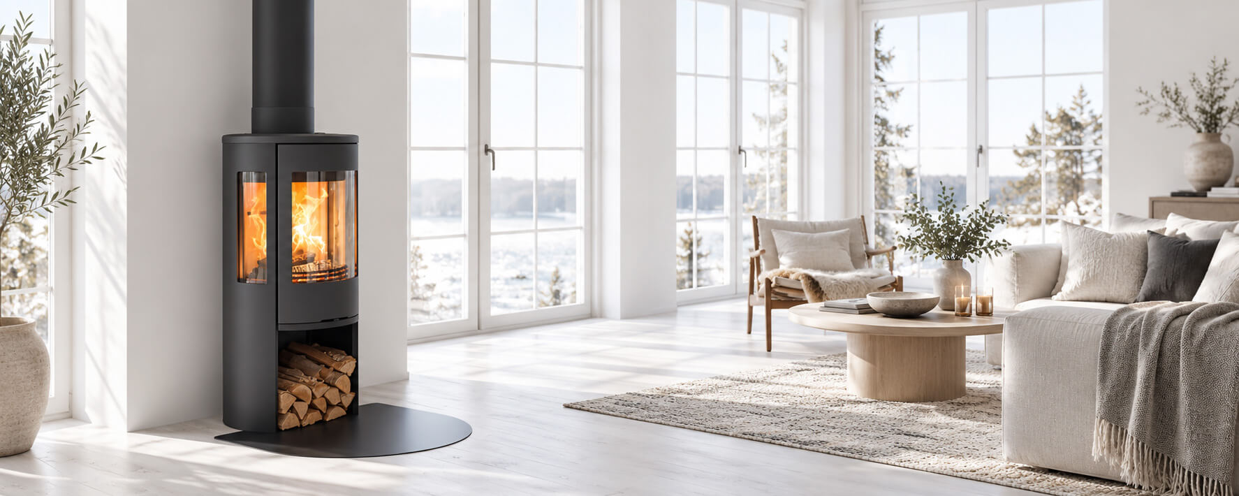 Contura Kaminofen in modernem Wohnraum